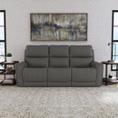 Flexsteel Carter 1587-63PH Power Reclining Sofa with Console and Power Headrests and Lumbar - Maison Elegance Furniture LLC