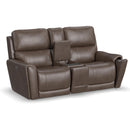 Flexsteel Carter 1587-64PH Power Reclining Loveseat with Console and Power Headrests and Lumbar - Maison Elegance Furniture LLC