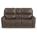 Flexsteel Carter 1587-64PH Power Reclining Loveseat with Console and Power Headrests and Lumbar - Maison Elegance Furniture LLC