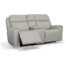 Flexsteel Barnett 1601-64PH Power Reclining Loveseat with Console and Power Headrests and Lumbar - Maison Elegance Furniture LLC