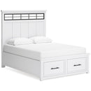  Size_Queen -- Benchcraft Ashbryn Panel Bed with Storage IMAGE 1