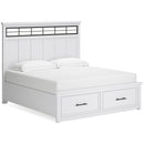  Size_King -- Ashbryn B844B4 King Panel Storage Bed IMAGE 1