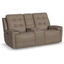 Flexsteel Iris 1781-64PH Power Reclining Loveseat with Console and Power Headrests - Maison Elegance Furniture LLC