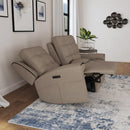 Flexsteel Iris 1781-64PH Power Reclining Loveseat with Console and Power Headrests - Maison Elegance Furniture LLC