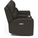 Flexsteel Jarvis 1828-64PH Power Reclining Loveseat with Console and Power Headrests - Maison Elegance Furniture LLC
