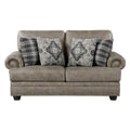  Manufacturer Color_Mushroom Brown -- Homelegance Franklin Stationary Leather Look Loveseat IMAGE 1