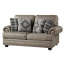  Manufacturer Color_Mushroom Brown -- Homelegance Franklin Stationary Leather Look Loveseat IMAGE 2