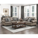 Manufacturer Color_Mushroom Brown -- Homelegance Franklin Stationary Leather Look Loveseat IMAGE 5