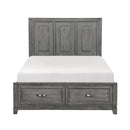 Color_Grey Size_Queen -- Homelegance Garretson Platform Bed with Storage IMAGE 1