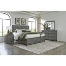  Color_Grey -- Homelegance Garretson 2 Drawer Nightstand IMAGE 4