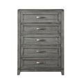  Color_Grey -- Homelegance Garretson 5 Drawer Chest IMAGE 1