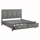  Color_Grey Size_King -- Garretson 1450K-1EK* Eastern King Platform Bed with Footboard Storage IMAGE 6