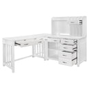  Homelegance Blanche 4522WH*4 4pc Corner Desk (Desk+Corner+Credenza+Hutch) IMAGE 2