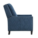  Manufacturer Color_Blue -- Homelegance Banks Fabric Recliner IMAGE 3