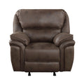  Manufacturer Color_Brown Motion Type_Manual -- Homelegance Proctor Leather Look Recliner IMAGE 1