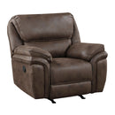  Manufacturer Color_Brown Motion Type_Manual -- Homelegance Proctor Leather Look Recliner IMAGE 2