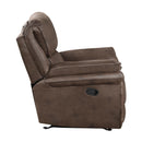  Manufacturer Color_Brown Motion Type_Manual -- Homelegance Proctor Leather Look Recliner IMAGE 3