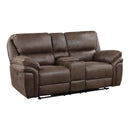  Manufacturer Color_Brown Motion Type_Power Recline -- Proctor 8517BRW-2PW Power Double Reclining Love Seat with Center Console IMAGE 2