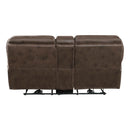  Manufacturer Color_Brown Motion Type_Power Recline -- Proctor 8517BRW-2PW Power Double Reclining Love Seat with Center Console IMAGE 3