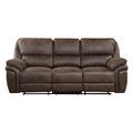  Manufacturer Color_Brown Motion Type_Reclining -- Homelegance Proctor Reclining Leather Look Sofa IMAGE 1