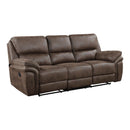  Manufacturer Color_Brown Motion Type_Reclining -- Homelegance Proctor Reclining Leather Look Sofa IMAGE 2