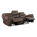  Manufacturer Color_Brown Motion Type_Reclining -- Homelegance Proctor Reclining Leather Look Sofa IMAGE 4