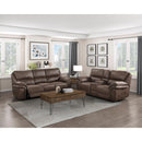  Manufacturer Color_Brown Motion Type_Power Recline -- Proctor 8517BRW-3PW Power Double Reclining Sofa IMAGE 5