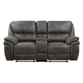  Manufacturer Color_Grey Motion Type_Reclining -- Proctor 8517GRY-2 Double Reclining Love Seat with Center Console IMAGE 1