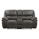  Manufacturer Color_Grey Motion Type_Reclining -- Proctor 8517GRY-2 Double Reclining Love Seat with Center Console IMAGE 1