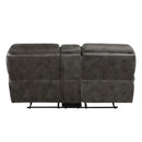  Manufacturer Color_Grey Motion Type_Reclining -- Proctor 8517GRY-2 Double Reclining Love Seat with Center Console IMAGE 3
