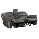  Manufacturer Color_Grey Motion Type_Reclining -- Proctor 8517GRY-2 Double Reclining Love Seat with Center Console IMAGE 4