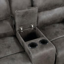  Manufacturer Color_Grey Motion Type_Reclining -- Proctor 8517GRY-2 Double Reclining Love Seat with Center Console IMAGE 5