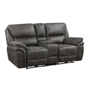  Manufacturer Color_Grey Motion Type_Power Recline -- Proctor 8517GRY-2PW Power Double Reclining Love Seat with Center Console IMAGE 2