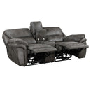  Manufacturer Color_Grey Motion Type_Power Recline -- Proctor 8517GRY-2PW Power Double Reclining Love Seat with Center Console IMAGE 4