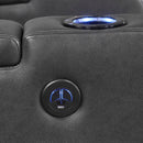  Homelegance Turbo 8522GRY-1PW Power Reclining Chair with Wireless Charger, Cooling Cup-Holder, Storage Arms, Speakers, LED Light and USB port IMAGE 13