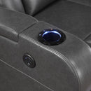  Homelegance Turbo 8522GRY-1PW Power Reclining Chair with Wireless Charger, Cooling Cup-Holder, Storage Arms, Speakers, LED Light and USB port IMAGE 14