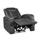  Homelegance Turbo 8522GRY-1PW Power Reclining Chair with Wireless Charger, Cooling Cup-Holder, Storage Arms, Speakers, LED Light and USB port IMAGE 6