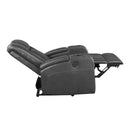 Homelegance Turbo 8522GRY-1PW Power Reclining Chair with Wireless Charger, Cooling Cup-Holder, Storage Arms, Speakers, LED Light and USB port IMAGE 7