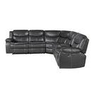  Manufacturer Color_Dark Grey -- Homelegance Fargo Power Reclining Leather Look 3 pc Sectional IMAGE 3
