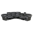  Manufacturer Color_Dark Grey -- Homelegance Fargo Power Reclining Leather Look 3 pc Sectional IMAGE 5