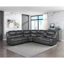  Manufacturer Color_Dark Grey -- Homelegance Fargo Power Reclining Leather Look 3 pc Sectional IMAGE 7