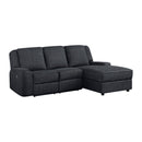  Manufacturer Color_Ebony -- Homelegance Monterey Reclining Fabric 2 pc Sectional IMAGE 2