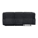  Manufacturer Color_Ebony -- Homelegance Monterey Reclining Fabric 2 pc Sectional IMAGE 3