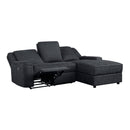  Manufacturer Color_Ebony -- Homelegance Monterey Reclining Fabric 2 pc Sectional IMAGE 4