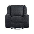  Manufacturer Color_Ebony -- Homelegance Monterey Swivel Fabric Recliner IMAGE 1