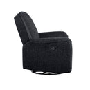  Manufacturer Color_Ebony -- Homelegance Monterey Swivel Fabric Recliner IMAGE 3
