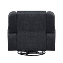  Manufacturer Color_Ebony -- Homelegance Monterey Swivel Fabric Recliner IMAGE 4