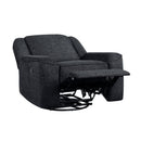  Manufacturer Color_Ebony -- Homelegance Monterey Swivel Fabric Recliner IMAGE 5