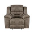  Manufacturer Color_Brown -- Homelegance Hazen Rocker Fabric Recliner IMAGE 1