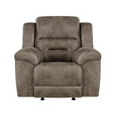  Manufacturer Color_Brown -- Homelegance Hazen Rocker Fabric Recliner IMAGE 1